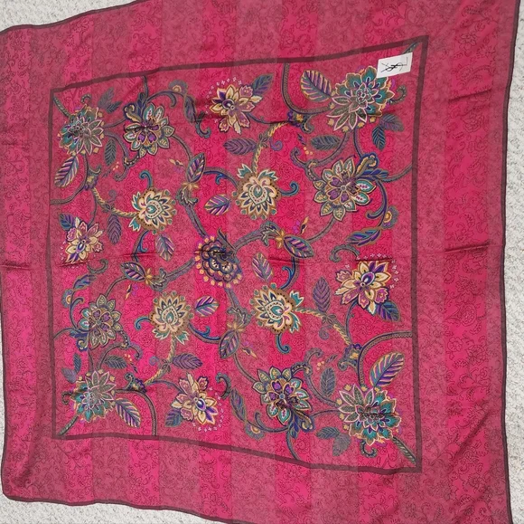 Authentic YSL Large Silk Scarf - Picture 6 of 9